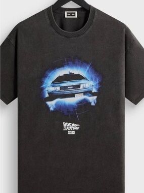 Kith for Back to the Future DeLorean Front Back Vintage Tee Black size small ✅✅